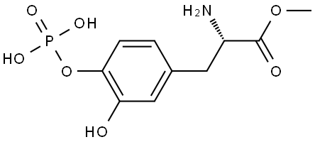 L-Tyrosine, 3-hydroxy-O-phosphono-, 1-methyl ester Structure