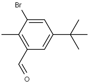 3-bromo-5-(tert-butyl)-2-methylbenzaldehyde Structure