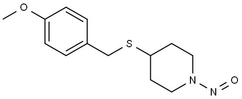 4-((4-methoxybenzyl)thio)-1-nitrosopiperidine Structure