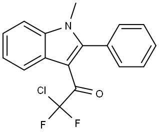 2-Chloro-2,2-difluoro-1-(1-methyl-2-phenyl-1H-indol-3-yl)ethan-1-one Structure