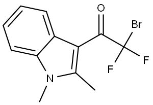 2-Bromo-1-(1,2-dimethyl-1H-indol-3-yl)-2,2-difluoroethan-1-one Structure