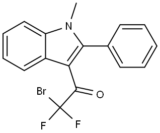 2-Bromo-2,2-difluoro-1-(1-methyl-2-phenyl-1H-indol-3-yl)ethan-1-one Structure