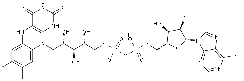 [(2R,3S,4R,5R)-5-(6-aminopurin-9-yl)-3,4-dihydroxyoxolan-2-yl]methyl [[(2R,3S,4S)-5-(7,8-dimethyl-2,4-dioxo-1,5-dihydrobenzo[g]pteridin-10-yl)-2,3,4-trihydroxypentoxy]-hydroxyphosphoryl] hydrogen phosphate Structure