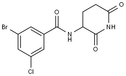 3-bromo-5-chloro-N-(2,6-dioxopiperidin-3-yl)benzamide 구조식 이미지