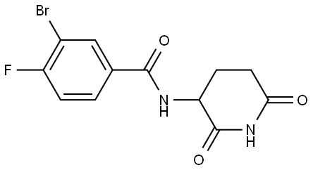 3-bromo-N-(2,6-dioxopiperidin-3-yl)-4-fluorobenzamide Structure