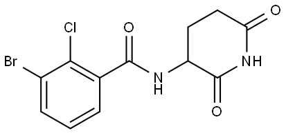 3-bromo-2-chloro-N-(2,6-dioxopiperidin-3-yl)benzamide Structure