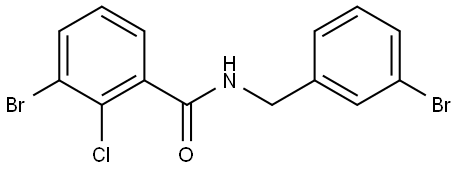 3-Bromo-N-[(3-bromophenyl)methyl]-2-chlorobenzamide Structure