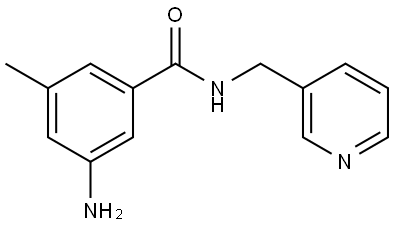 Benzamide, 3-amino-5-methyl-N-(3-pyridinylmethyl)- Structure