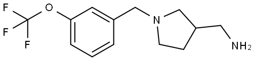 (1-(3-(trifluoromethoxy)benzyl)pyrrolidin-3-yl)methanamine Structure