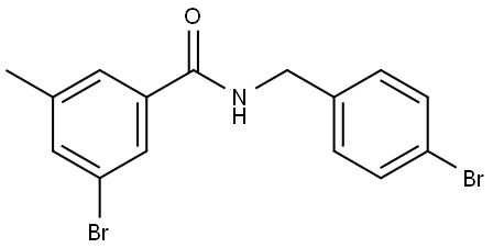 3-Bromo-N-[(4-bromophenyl)methyl]-5-methylbenzamide Structure