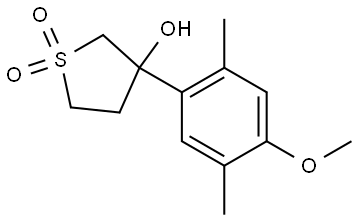 Thiophene-3-ol, tetrahydro-3-(4-methoxy-2,5-dimethylphenyl)-, 1,1-dioxide Structure