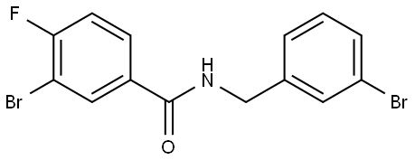 3-Bromo-N-[(3-bromophenyl)methyl]-4-fluorobenzamide Structure