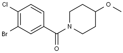 (3-Bromo-4-chlorophenyl)(4-methoxy-1-piperidinyl)methanone Structure