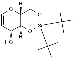 D-arabino-Hex-1-enitol, 1,5-anhydro-4,6-O-[bis(1,1-dimethylethyl)silylene]-2-deoxy- Structure