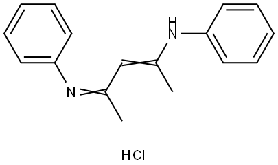 N-(4-(Phenylamino)pent-3-en-2-ylidene)aniline hydrochloride Structure