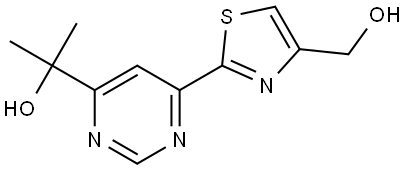 2-(6-(4-(hydroxymethyl)thiazol-2-yl)pyrimidin-4-yl)propan-2-ol Structure