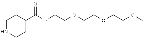 4-Piperidinecarboxylic acid, 2-[2-(2-methoxyethoxy)ethoxy]ethyl ester Structure