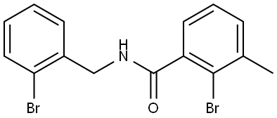 2-Bromo-N-[(2-bromophenyl)methyl]-3-methylbenzamide Structure