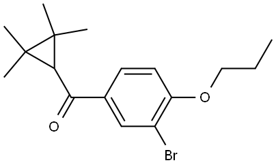 (3-Bromo-4-propoxyphenyl)(2,2,3,3-tetramethylcyclopropyl)methanone Structure