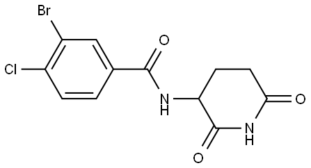 3-bromo-4-chloro-N-(2,6-dioxopiperidin-3-yl)benzamide Structure