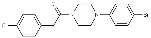 1-[4-(4-Bromophenyl)-1-piperazinyl]-2-(4-chlorophenyl)ethanone Structure