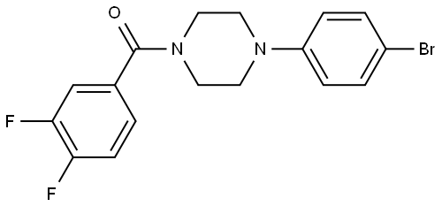 4-(4-Bromophenyl)-1-piperazinyl](3,4-difluorophenyl)methanone Structure