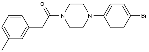 1-[4-(4-Bromophenyl)-1-piperazinyl]-2-(3-methylphenyl)ethanone Structure