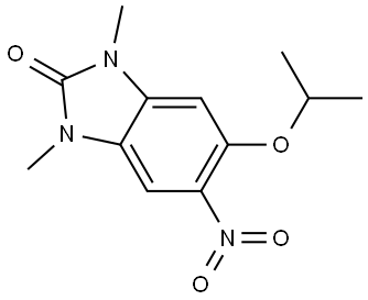 (1,3-Dimethyl-5-nitro-6-propan-2-yloxybenzimidazol-2-one) Structure