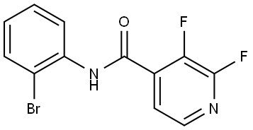 N-(2-Bromophenyl)-2,3-difluoro-4-pyridinecarboxamide Structure