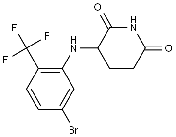 3-[5-bromo-2-(trifluoromethyl)anilino]piperidine-2,6-dione Structure