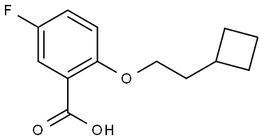 2-(2-cyclobutylethoxy)-5-fluorobenzoic acid Structure