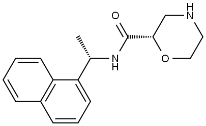 N-((S)-1-(naphthalen-1-yl)ethyl)morpholine-2-carboxamide Structure