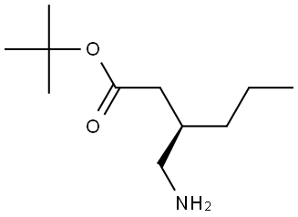 Hexanoic acid, 3-(aminomethyl)-, 1,1-dimethylethyl ester, (3R)- Structure