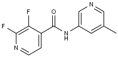 2,3-Difluoro-N-(5-methyl-3-pyridinyl)-4-pyridinecarboxamide Structure