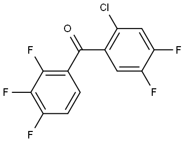 (2-Chloro-4,5-difluorophenyl)(2,3,4-trifluorophenyl)methanone Structure