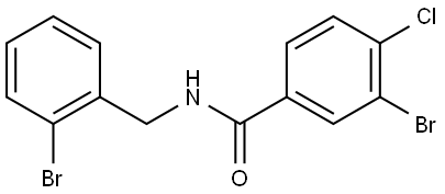 3-Bromo-N-[(2-bromophenyl)methyl]-4-chlorobenzamide Structure