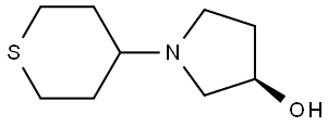 (R)-1-(tetrahydro-2H-thiopyran-4-yl)pyrrolidin-3-ol Structure