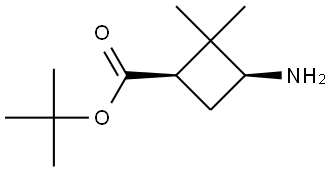 tert-butyl (1R,3S)-3-amino-2,2-dimethylcyclobutane-1-carboxylate 구조식 이미지