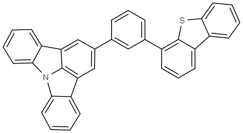 Indolo[3,2,1-jk]carbazole, 2-[3-(4-dibenzothienyl)phenyl]- Structure