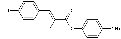 2-Propenoic acid, 3-(4-aminophenyl)-2-methyl-, 4-aminophenyl ester, (2E)- Structure