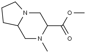 Pyrrolo[1,2-a]pyrazine-3-carboxylic acid, octahydro-2-methyl-, methyl ester Structure