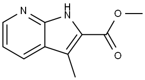 methyl 3-methyl-1H-pyrrolo[2,3-b]pyridine-2-carboxylate Structure