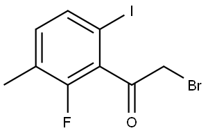 2-Bromo-1-(2-fluoro-6-iodo-3-methylphenyl)ethanone Structure