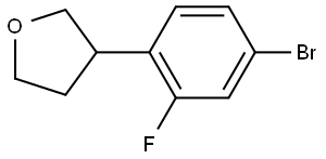 3-(4-bromo-2-fluorophenyl)tetrahydrofuran Structure