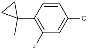 4-Chloro-2-fluoro-1-(1-methylcyclopropyl)benzene Structure