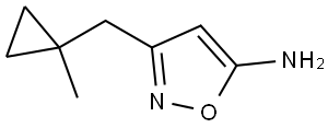 3-((1-Methylcyclopropyl)methyl)isoxazol-5-amine 구조식 이미지