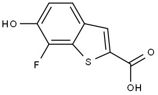 7-fluoro-6-hydroxybenzo[b]thiophene-2-carboxylic acid Structure