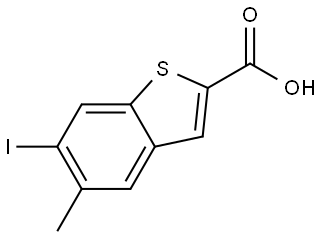 6-iodo-5-methylbenzo[b]thiophene-2-carboxylic acid Structure