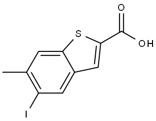 5-iodo-6-methylbenzo[b]thiophene-2-carboxylic acid 구조식 이미지
