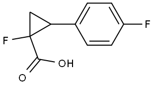 1-fluoro-2-(4-fluorophenyl)cyclopropane-1-carboxylic acid Structure